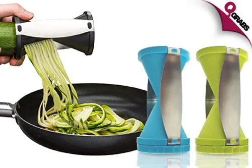 From QR35, Mix It Up in the Kitchen with a Spiral Vegetable Slicer - Choose from 3 Fun Colors! (Up to QR118 Value)